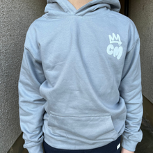 Load image into Gallery viewer, Kids Graffiti Crown Hoodie | Platinum Grey