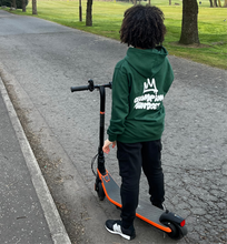 Load image into Gallery viewer, Kids Graffiti Crown Hoodie | Bottle Green