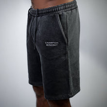 Load image into Gallery viewer, Gray shorts with 'Champion Mindset' text on a gray background