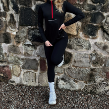 Load image into Gallery viewer, Champion Mindset Long Sleeve Performance 1/4 Zip -| Black / Red - Women's