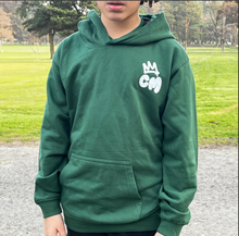 Load image into Gallery viewer, Kids Graffiti Crown Hoodie | Bottle Green