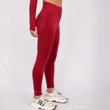 Load image into Gallery viewer, Elevation Seamless Leggings – Wine Red