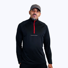 Load image into Gallery viewer, Champion Mindset Long Sleeve Performance 1/4 Zip - Black / Red
