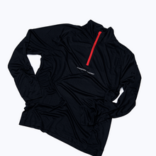 Load image into Gallery viewer, Champion Mindset Long Sleeve Performance 1/4 Zip - Black / Red
