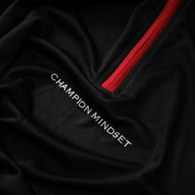 Load image into Gallery viewer, Champion Mindset Long Sleeve Performance 1/4 Zip - Black / Red
